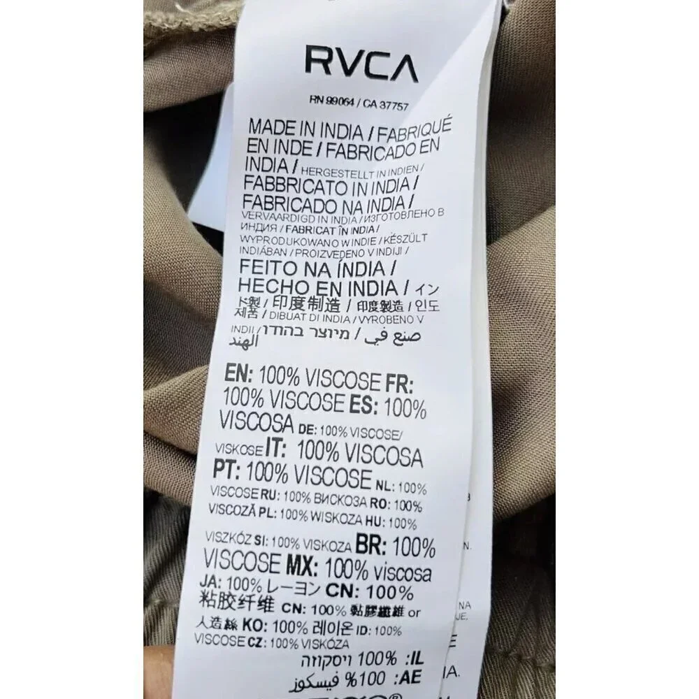 RVCA Women New Light Weight Yume Pant Size XS DKH AVJNP00131 - Picture 9 of 9